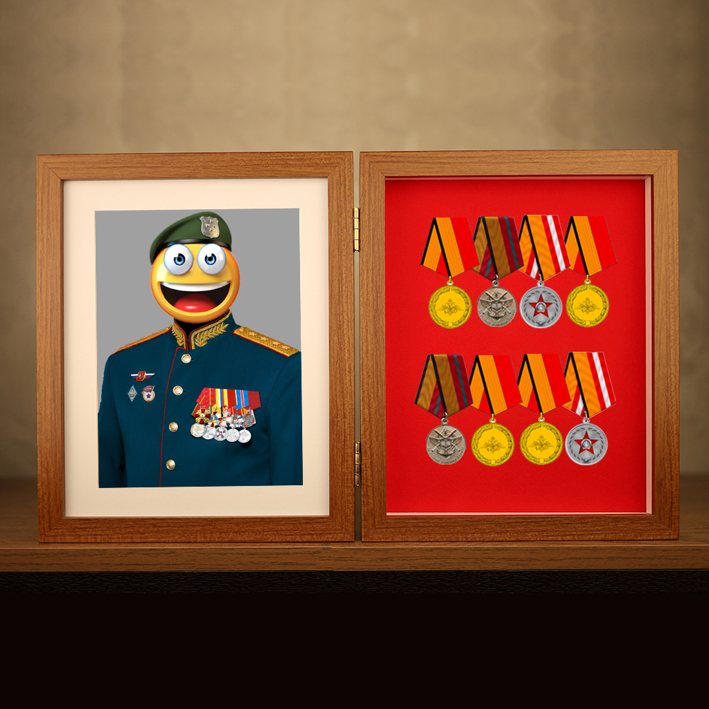 Витрина для наград и медалей - СВЕТЛЫЙ ОРЕХ - Изображение 1